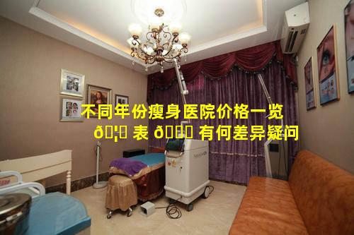 不同年份瘦身医院价格一览 🦟 表 🍀 有何差异疑问